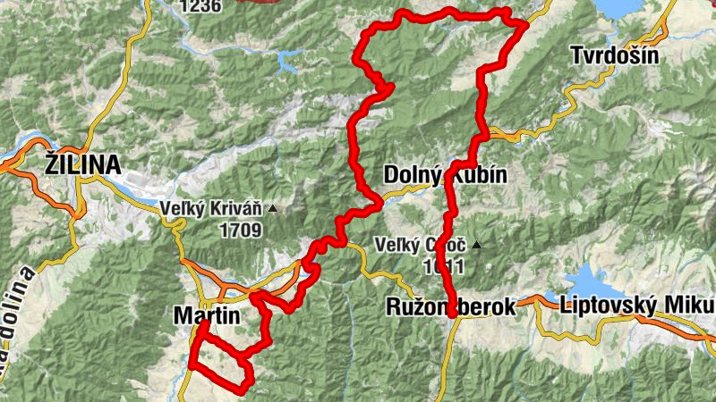 Ružomberok - Brestová - Príslop - Martin