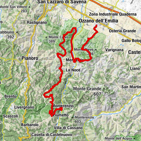 Ozzano dell'Emilia - Monte della Vigna - Monte delle Formiche - Monterenzio