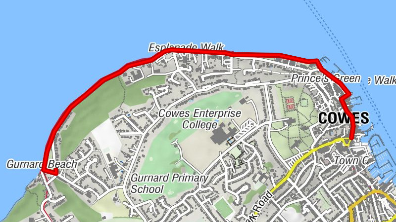 East Cowes - Cowes - Egypt Point - The Woodvale