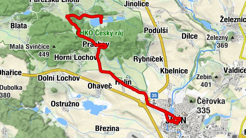 Prachov - Holín - Jičín