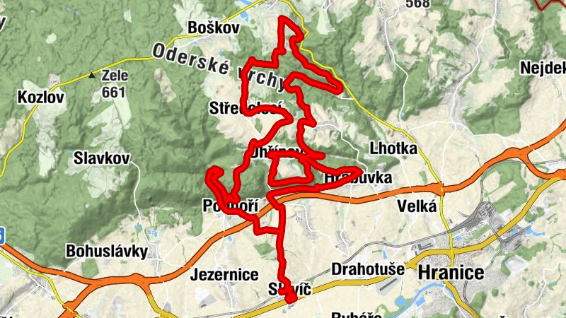 Slavíč - Hrabůvka - Zahradnická hůrka - Uhřínov