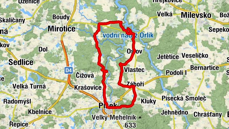 Zvíkovské Podhradí - svatý Linhart - Chata Živec - svatý Václav