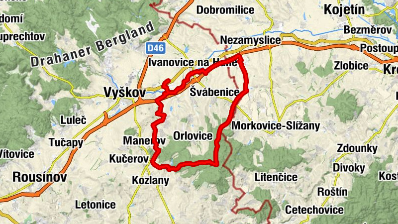 Heroltice - Tištín - Koválovice-Osíčany - Klín