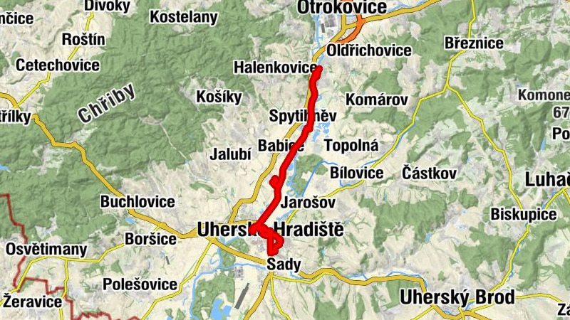 Napajedla - U rybičky - Mokřad - Svatý Šebestián