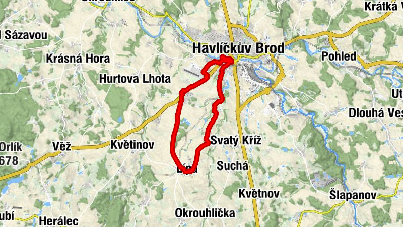 Havlíčkův Brod - Petrkov - Lípa