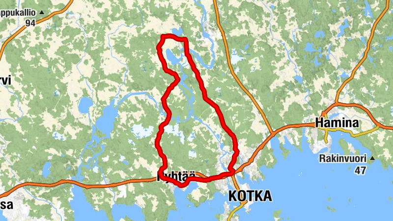 Pyhtää - Huutjärvi - Petäjäsuo - Hakamäki