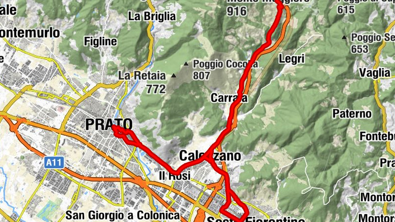 Prato Centrale - Chiesa di San Bartolomeo - Oratorio di Santa Maria Maddalena dei Malsani - Chiesa della Sacra Famiglia