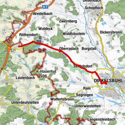Neustädtlein - Steineweiler - Dinkelsbühl - Dreikönigskapelle