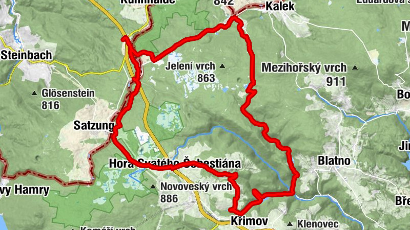 Marienberg - Neue Welt - Načetín - Načetín u Kalku