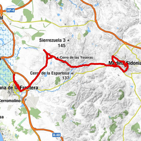 San Fernando - Chiclana de la Frontera - Los Melonares - Medina Sidonia