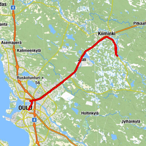Oulu - Jääli - Kiiminki