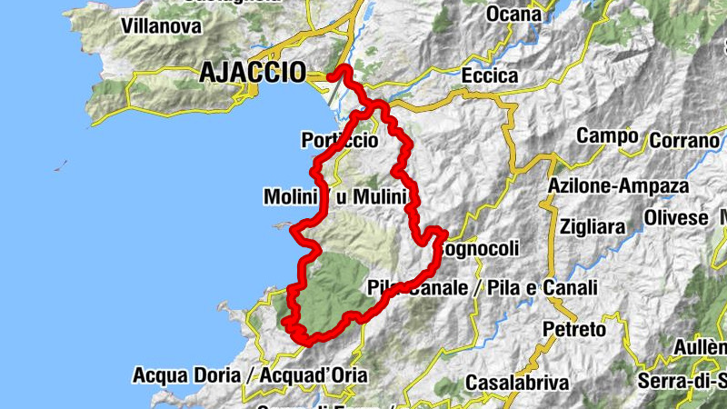 Grosseto-Prugna - Bocca di u Curtonu - Bocca di Belle Valle - Bastelicaccia