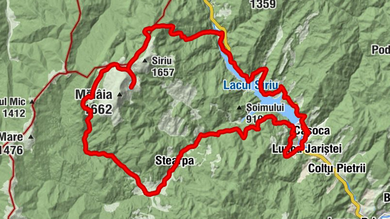 Cașoca - Cabana de Vânătoare Lacul Vulturilor - Stânca Teherău - Siriu