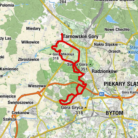 Tarnowskie Góry - Drzezgowiec - Stary kościół świętego Marcina - Kościół świętego Marcina