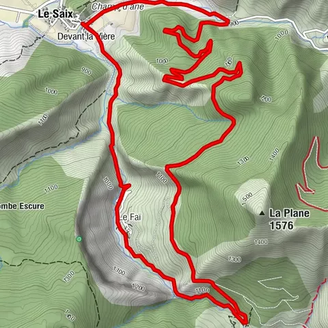Kamm der Pousterle (Mountainbike Nr. 26 blau)