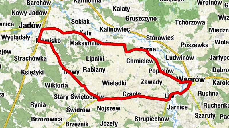 Węgrów - Kościół pw. Świętego Leonarda - Kościół pw. Świętego Jana Chrzciciela - Kościół pw. Matki Bożej Częstochowskiej