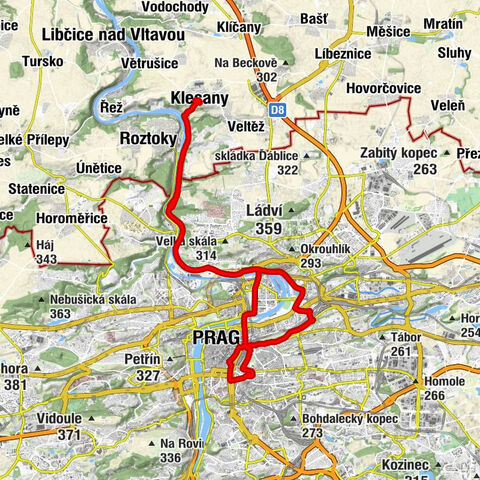 Náměstí Míru - Praha - Klecany - Vítkov