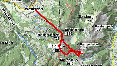 Wanderung zum Gampenkogel - Kreuzjöchlsee