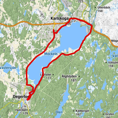 Karlskoga - Östra Kvarnberget - Hästhagen - Degerfors