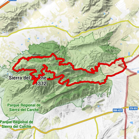 Raspay - Puntal de la Balsica - Sierra del Carche - Cumbre de la Madama