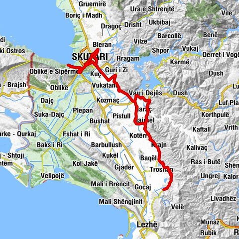 Shirokë - Xhamia Ganjollës - Kodra Kuqe - Kodra Lëkokë