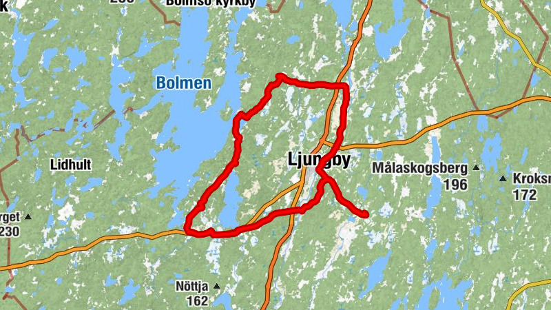 Ljungby kommun - Hjälmaryd - Hjortsberg - Ljungby