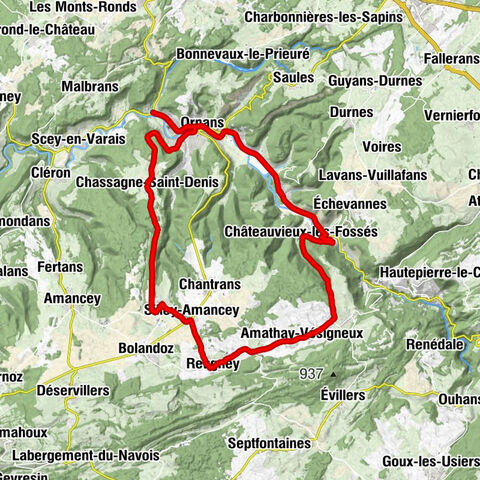 Ornans - La Fontaine - Bar - Restaurant - Epicerie - Église Saint-Nicolas - Église Saint-Denis