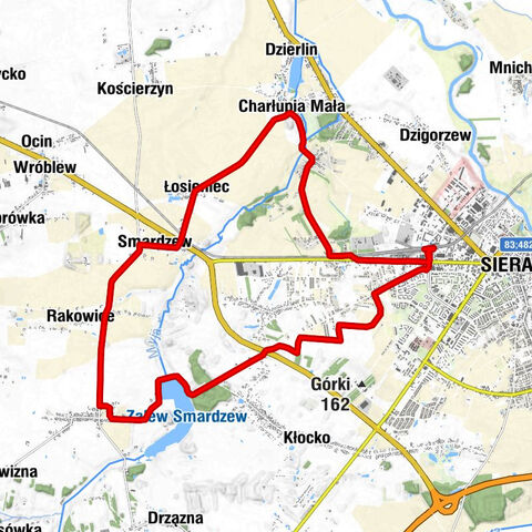 Sieradz - Swojsko o Romusia - Kłocka Górka - Sanktuarium Matki Bożej Księżnej Sieradzkiej w Charłupi Małej