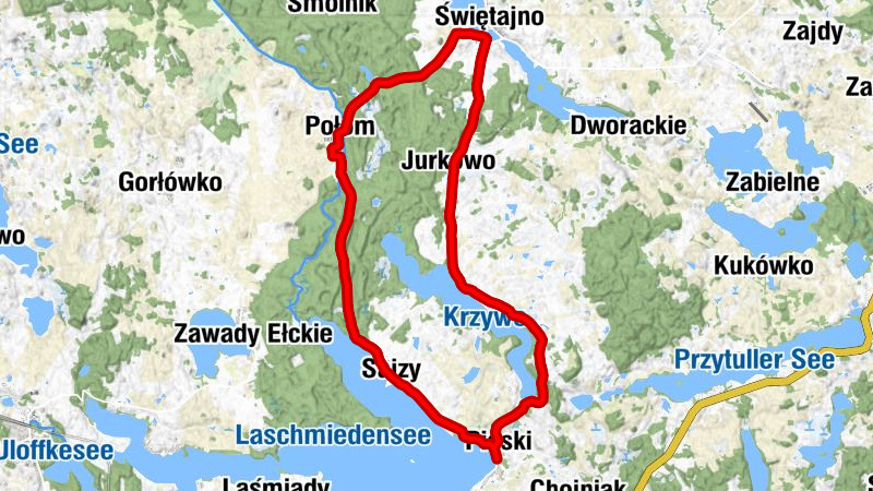 Piaski - Krzywe - Jurkowo - Sulejki