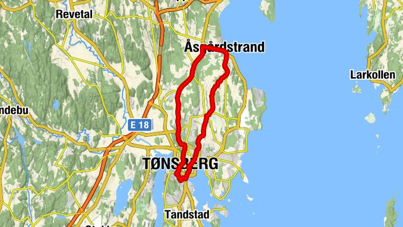 Tønsberg - Velle - Åsgårdstrand - Kaldnes
