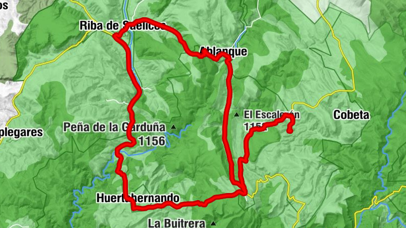 Olmeda de Cobeta - Huertahernando - Riba de Saelices - El Chozo del Resinero
