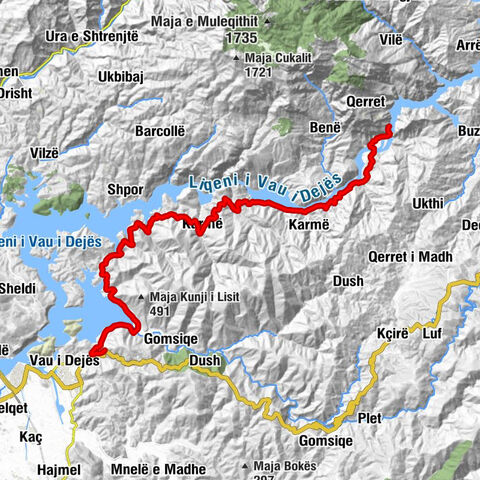 Kodra Çardakut - Karmë - Markolaj (Karmë) - Lugina e Komanit