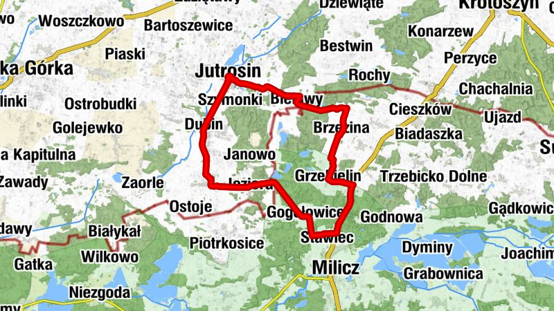 Jutrosin - Kościół pw. Świętego Marcina Biskupa - Gąszcze - Dawny Zbór Ewangelicki