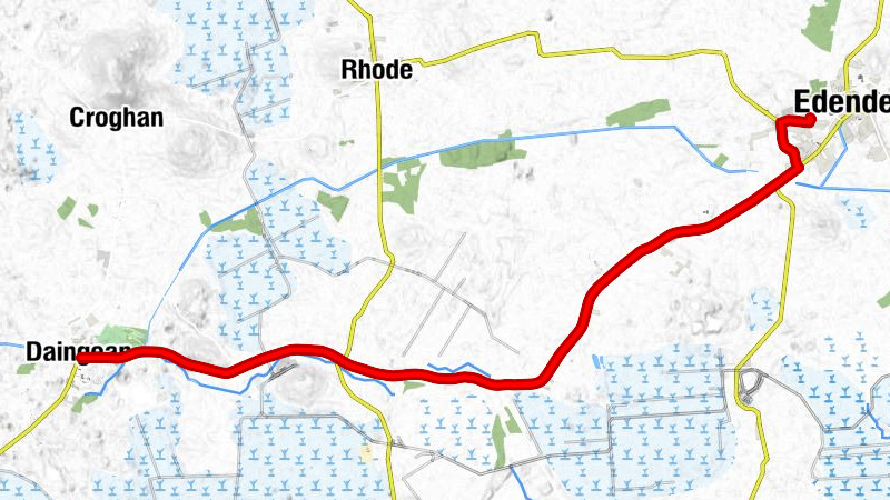 Edenderry - George's Bridge - Ballyfore Cross Roads - Ballycon
