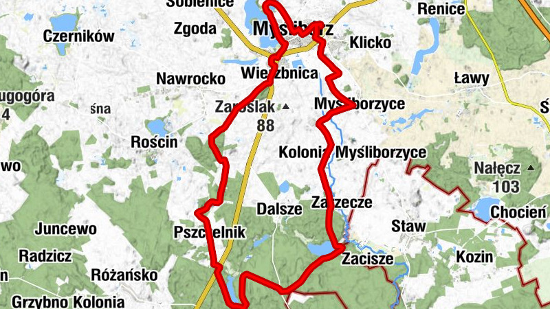 Myślibórz - Art Roze - Kościół pw. Świętego Krzyża - Kościół pw. Świętego Jana Chrzciciela w Myśliborzu