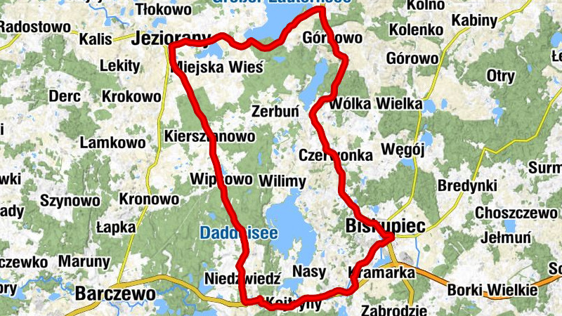 powiat olsztyński - Kościół pw. Świętego Jana Marii Vianney'a i Narodzenia Najświętszej Maryi Panny - Kościół pw. Błogosławionej Karoliny Kózkówny - Kaplica dojazdowa