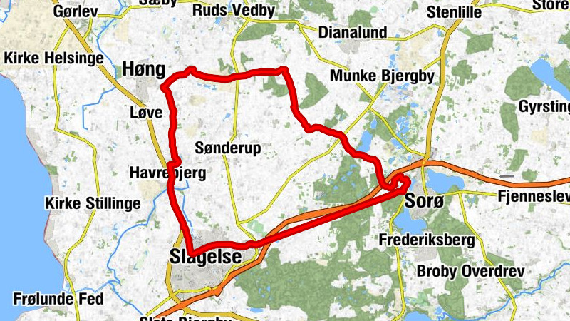 Pedersborg Mark - Shangrila - Slagelse - Gierslev Kirke