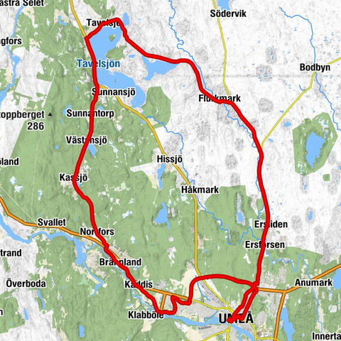 Umeå Central - Umeå - Korskyrkan - Ersforsen
