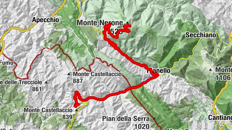 Pietralunga - Pianello - Montebello - Rifugio Cupa