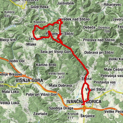 Ivančna Gorica - Brdo - Kuklček - Obolno