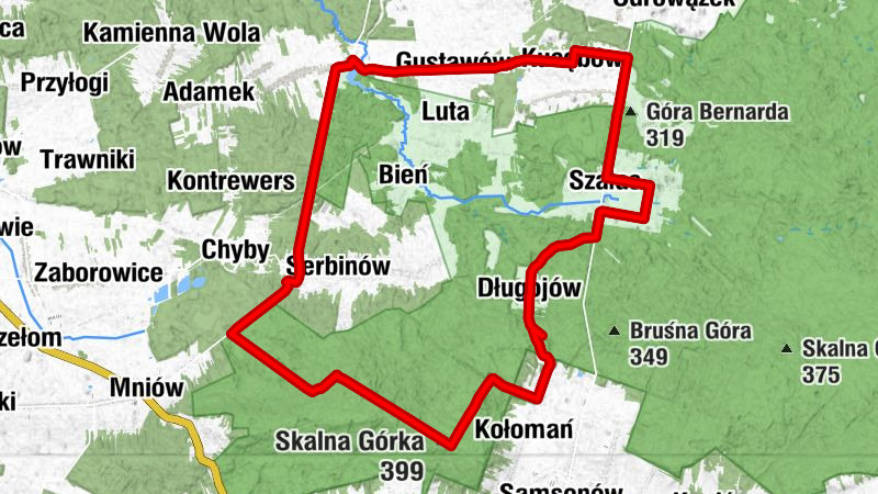 Długojów - Skalna Górka - Kościół pw. Świętej Barbary w Krasnej - Kościół pw. Podwyższenia Krzyża Świętego