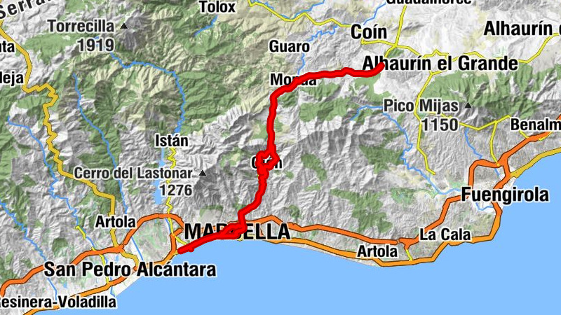 Ancón - Marbella - Puerto de Ojén