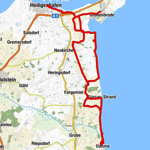 Großenbrode - Lütjenhof - Mittelhof - Heiligenhafen