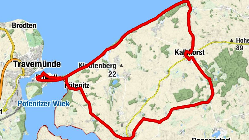 Alt-Travemünde / Rönnau - Travemünde - Dassow - Brook