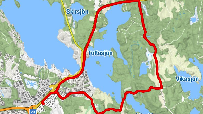 Växjö - Lilla Fylleryd - Notteryd - Norremark