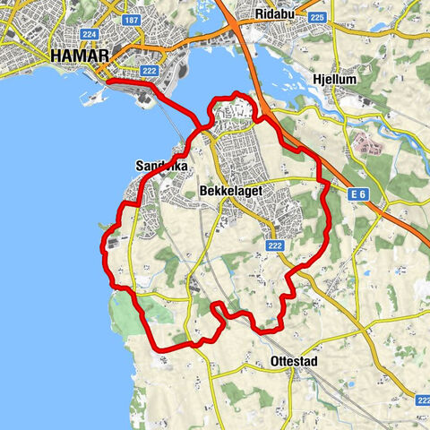 Hamar - Espern - Petlundfeltet - Atlungstad