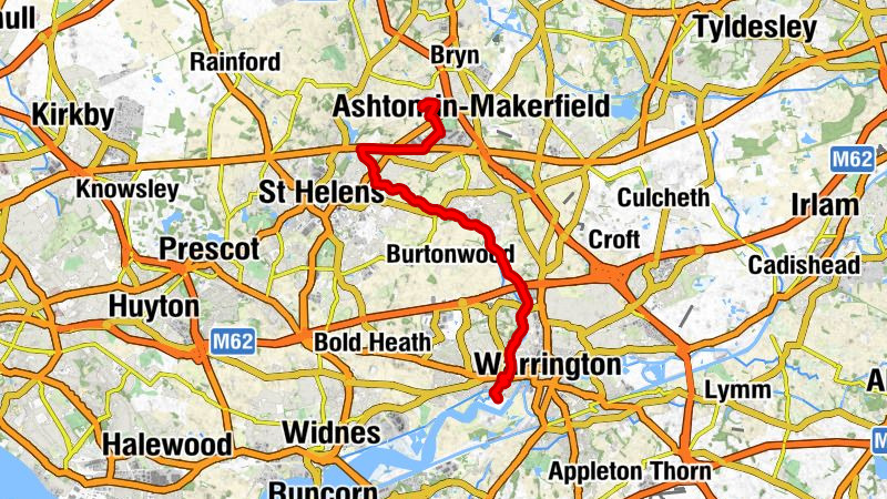 Garswood - Wigan - Ashton-in-Makerfield - Earlestown