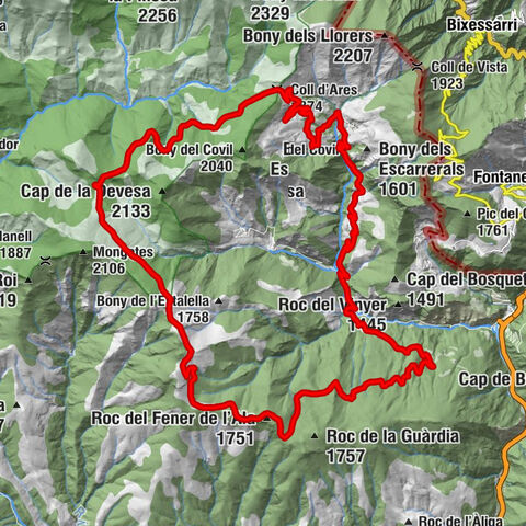 Cal Pauet - Coll d'Ares - Roc del Fener de l'Ala - Sant Joan