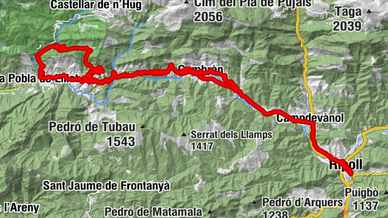 Ripoll - Sant Pere de Ripoll - Ca la Paquita - Refugi de Coll de Merolla