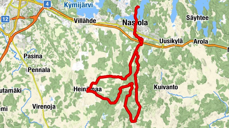 Karhunsilta - Pekkala - Nastola - Heinämaa